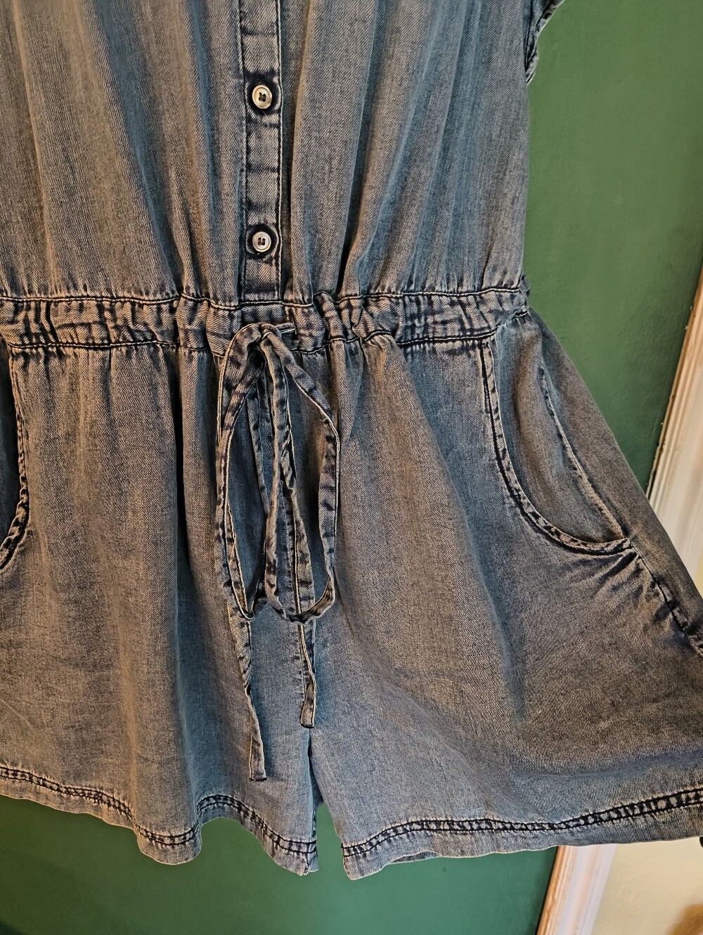 Michael Stars Blue Jean Romper Size L - Picture 4 of 6